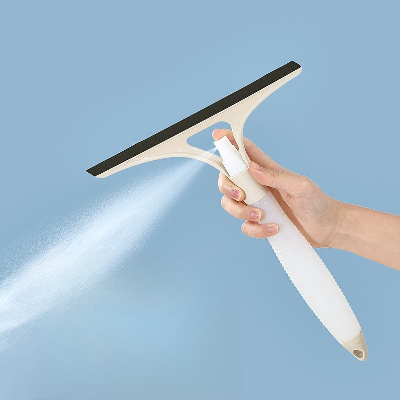 Glass Cleaner Streak - Limpiador de ventanas con pulverizador, espátula