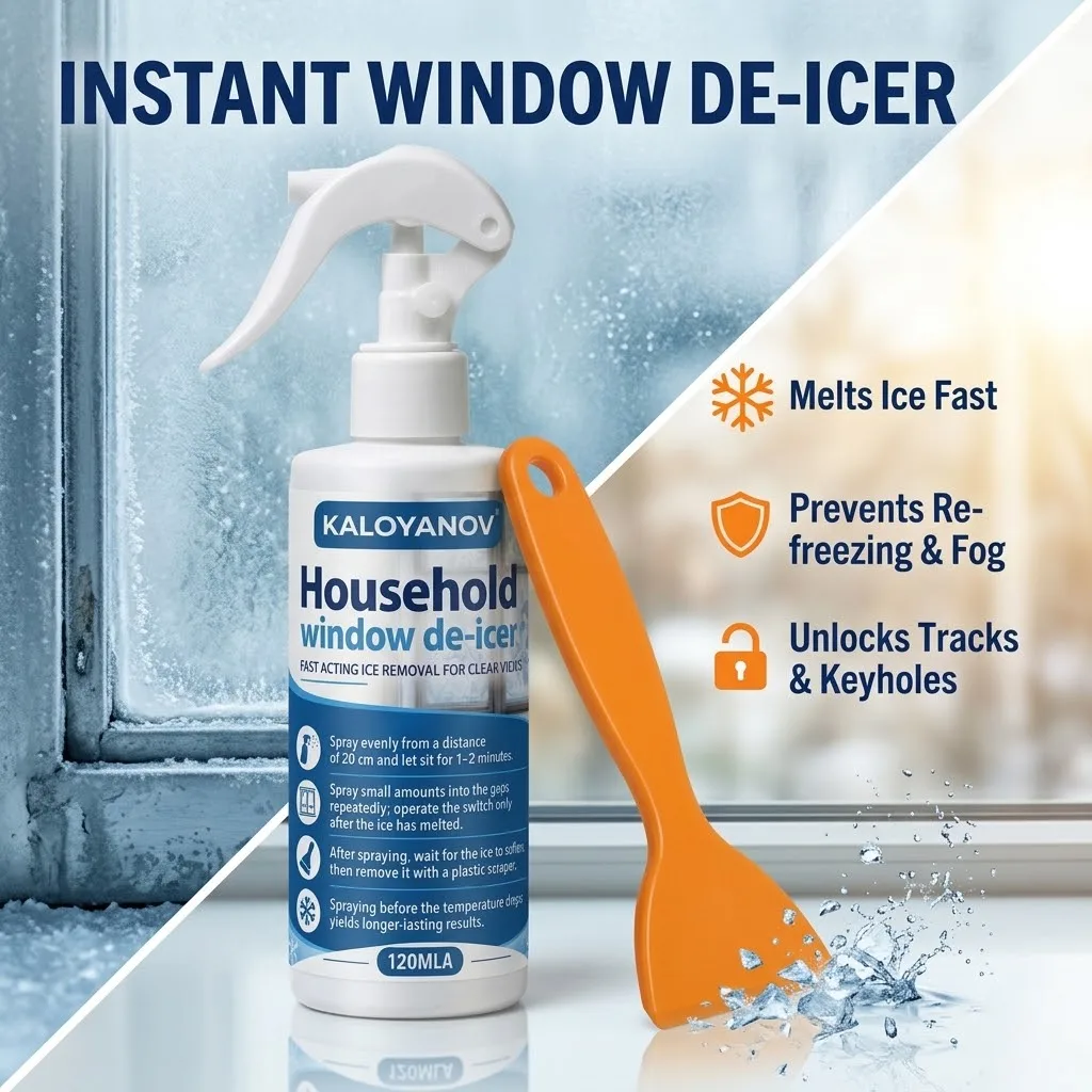 Glass Cleaner Streak - Limpiador de ventanas en aerosol KALOYANOV,