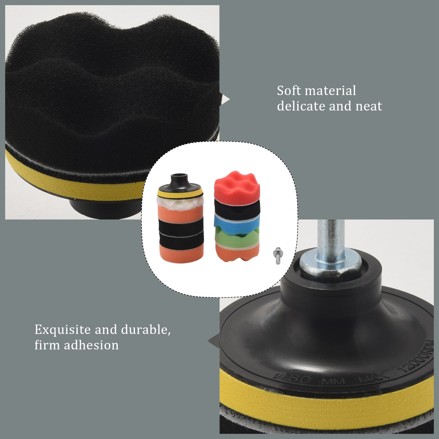 BAAG-11 piezas, juego de almoh - Polish Pad Set Buffer reseña y precio